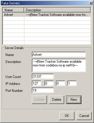 HLTracker fake server manager window