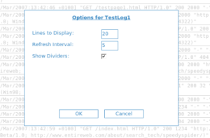 Options dialog box